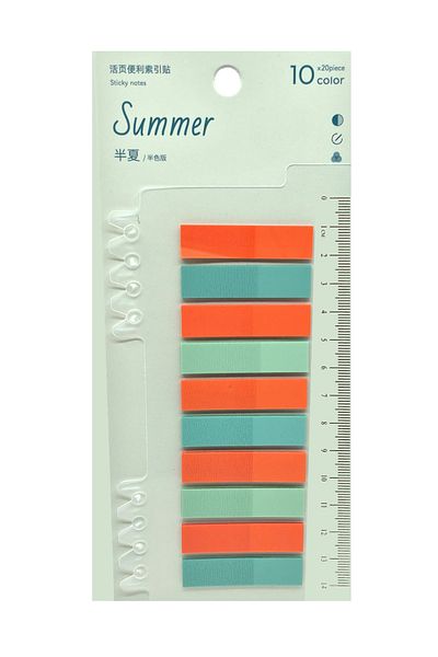 sibga tasarım Transparent Colored Post-It Note Paper - 200 Sheets Bookmark Sticker