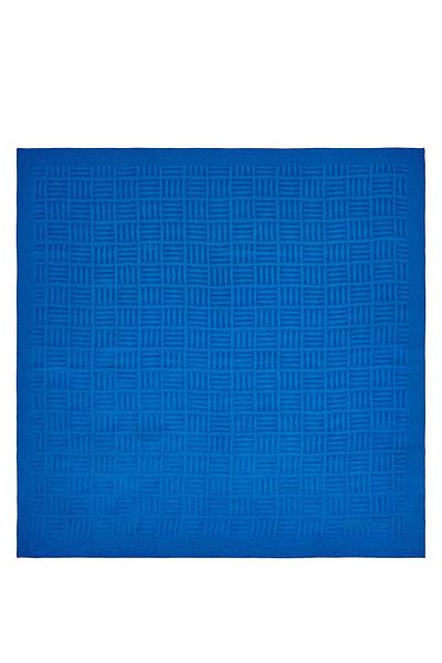 Imannoor Βαμβακερό κασκόλ İman Square Blue Naia