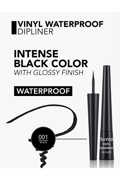 Flormar Waterproof Shiny Dipliner (BLACK) - Waterproof Dipliner - 001 Black