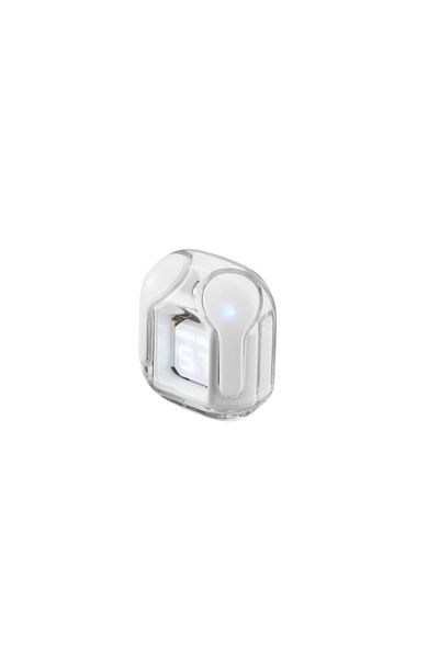 Volkano Crystalline TWS Ear,True Wireless big Bass, Bluetooth 5.3waterproof, playtime4H,Type C White