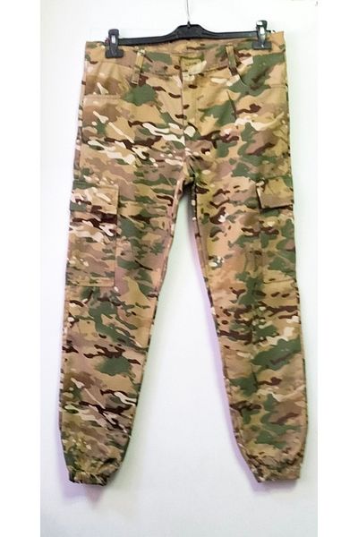 BeyzDenim Elasticized Legged Camouflage Cargo Pants Ripsstop Light Water Repellent