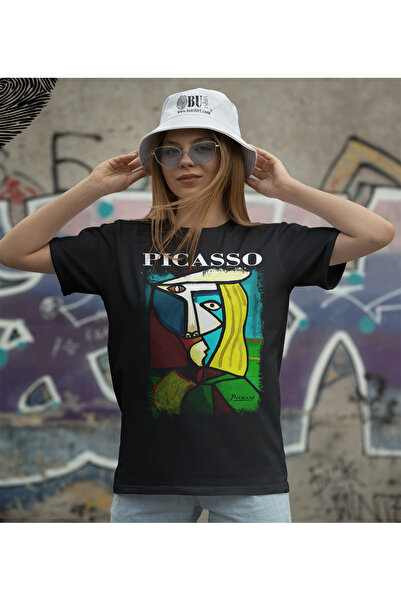 BUTSHIRT BU Tişört'  Picasso – Kübizm‘  Baskılı 'Regular-Fit' Unisex Tişört