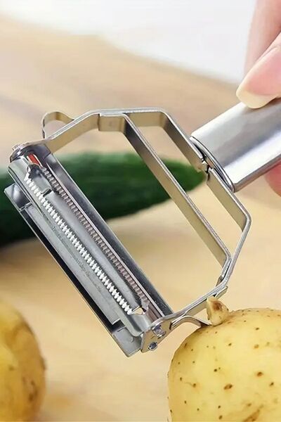 PAZARAKOŞ 1.Kalite Metal Çok Yönlü Jülyen Turbo Soyacak Mutfak Şefi