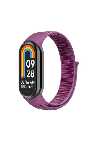 Nezih Case Xiaomi Mi Band 8 / 9 / 10 Uyumlu Hasır Kumaş Tasarım Renkli Spor K...