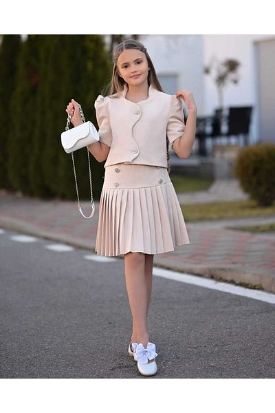 Kids Nora Dress Girl's 3 Piece Holiday Combination [Jacket, Skirt, Bag]