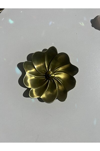 solmyst atelier Metal Tütsülük - Pirinç Çiçek Tütsülük
