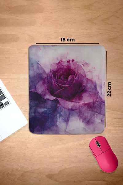 SonicTouch Mouse Pad dreptunghiular cu suprafață netedă, fără sudură, cu suport pentru încheietura mâinii, 18x22cm