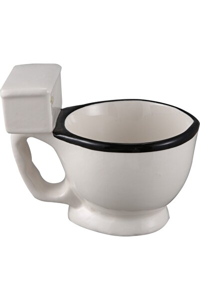 MOBGİFT Mobgift Komik 3d Tuvalet Kaka Şekilli Seramik Kupa Bardak