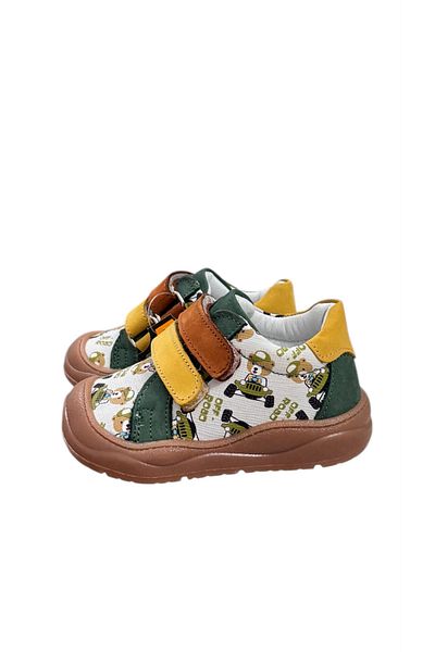 NİNO BEBE Genuine Leather Orthopedic Sole Baby Teddy Bear First Step Shoes
