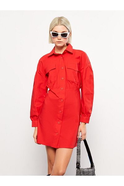 LC Waikiki Long Sleeve Straight Women's Shirt Dress