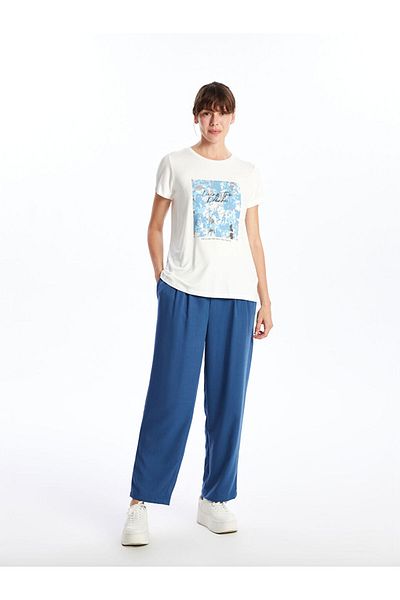 LC Waikiki Pantaloni de damă cu talie elastică de sezon nou, cu potrivire confortabilă - S4NB47Z8