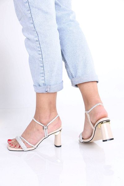 sefayol Pantofi de damă cu toc Glenn Beige Stone
