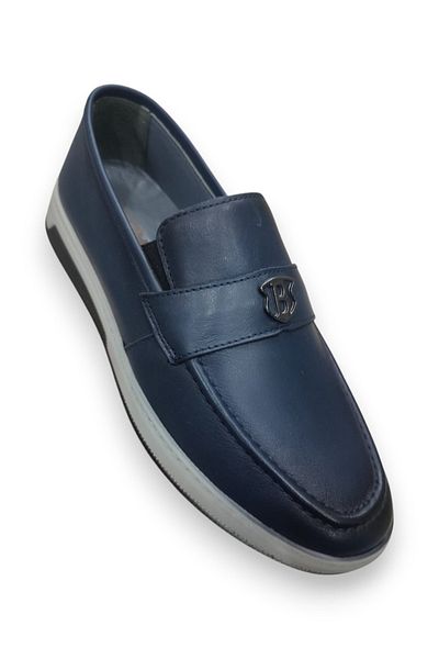 ALVİNO Alvino 359 Navy Blue Genuine Leather Lightweight Comfortable Casual Men's Shoes