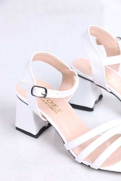 sefayol Ferguson White Matte Leather Heeled Women's Shoes
