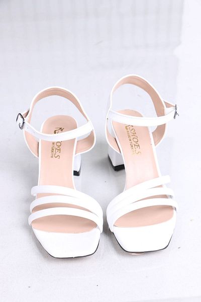 sefayol Ferguson White Matte Leather Heeled Women's Shoes