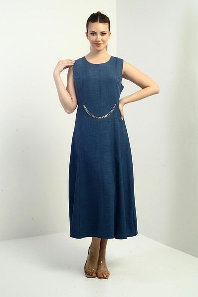By Saygı Rochie midi cu lanțuri de damă