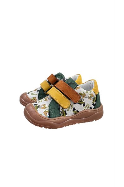 NİNO BEBE Genuine Leather Orthopedic Sole Baby Teddy Bear First Step Shoes