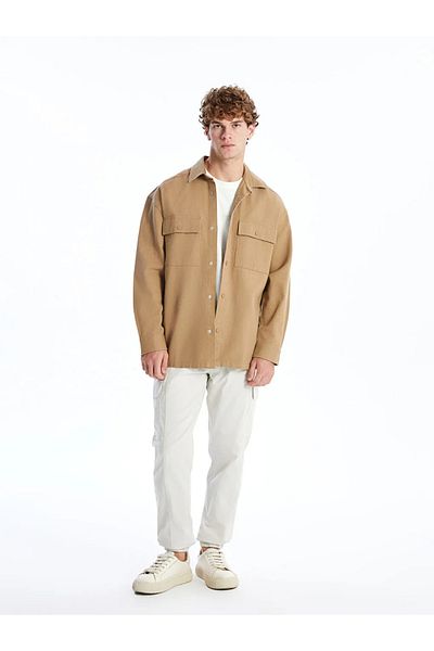 LC Waikiki Ανδρικό πουκάμισο LCW Casual Comfortable Fit Gabardine