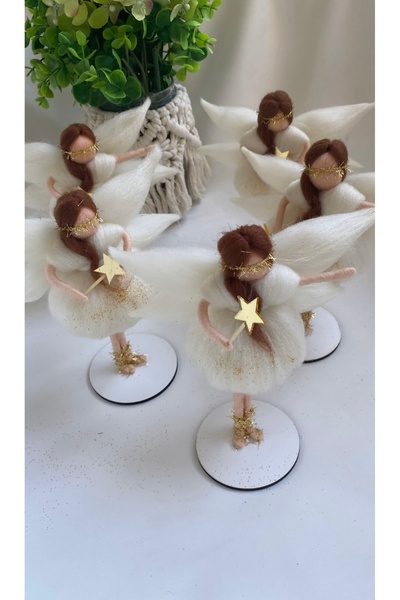 Tasarım Peri bebek biblo, bebek çocuk odası aksesuar, keçe bebek