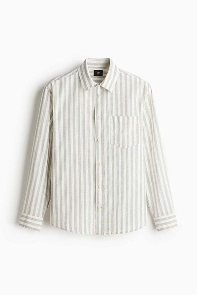 H&M Regular Fit Linen-blend shirt
