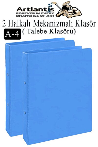 Artlantis Dosar cu 2 inele albastru deschis, 2 bucăți A4 din PVC, tip student...