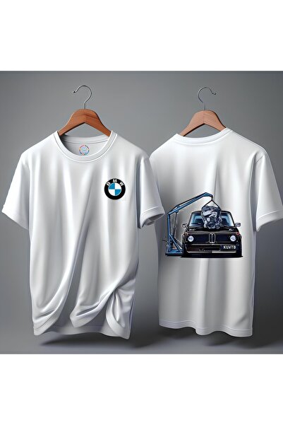 BBS CLOTHES تي شيرت BMW أمامي وخلفي بتصميم أنيق مطبوع 100% قطن ممتاز