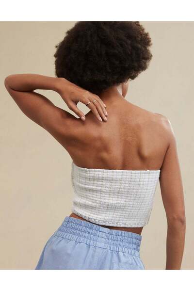 AMERICAN EAGLE Aerie Gauzy Cinched Tube Top