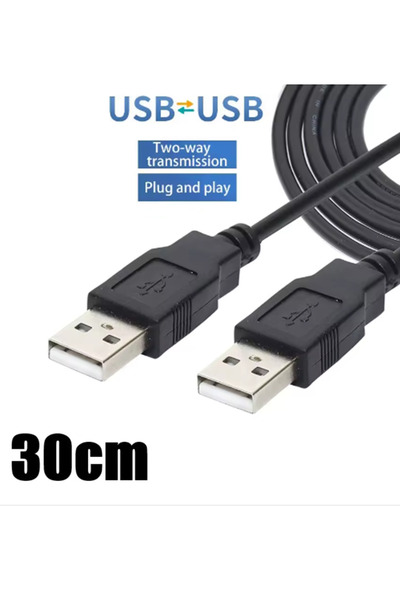 Derwell 0.30 Cm Çift Usb Uzatma Veri Kablosu Webcom Kamera Sabit Disk Bilgisa...