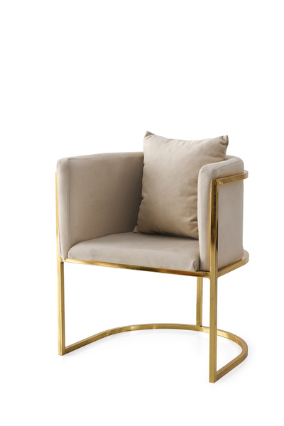 Viento Mobilya 4 Adet Reyhan Gold Tekli Berjer Sandalye Babyface Kumaş