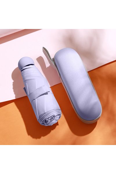 Choice IRON 6K lilac Mini Foldable umbrella UV protection Mini Sun Umbrella dual use portable box to store