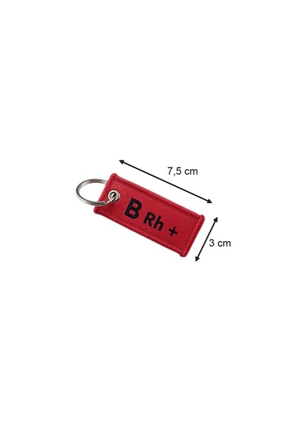 hiçdurmaal B Rh+ Kan Grubu Bez Anahtarlık 1 Adet