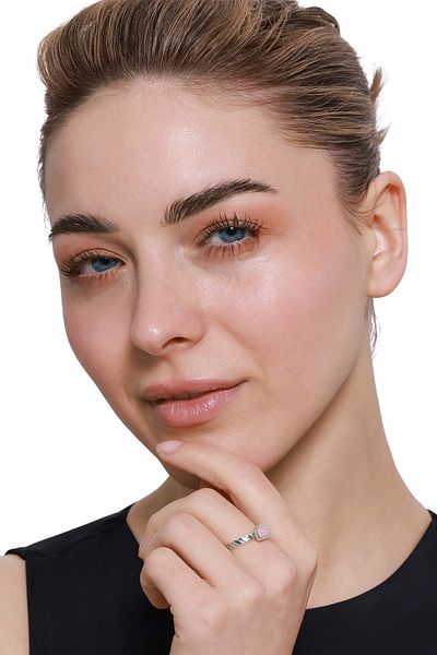 Heideman Ring mit fliederfarbenden Stein Damen Nomin silberfarben modisch