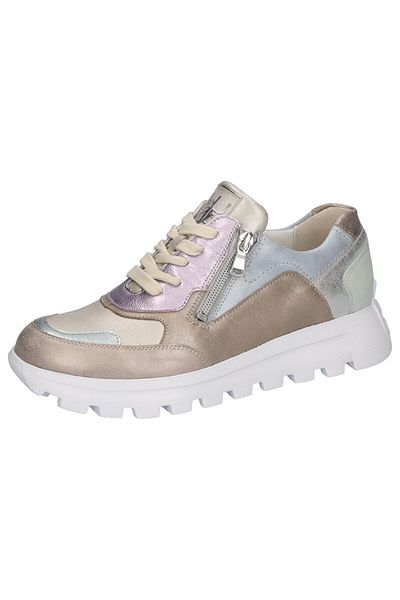Waldläufer Damen Low Sneaker Ajala 993004 906 Goldfarben 349 Bronce Menta Leder