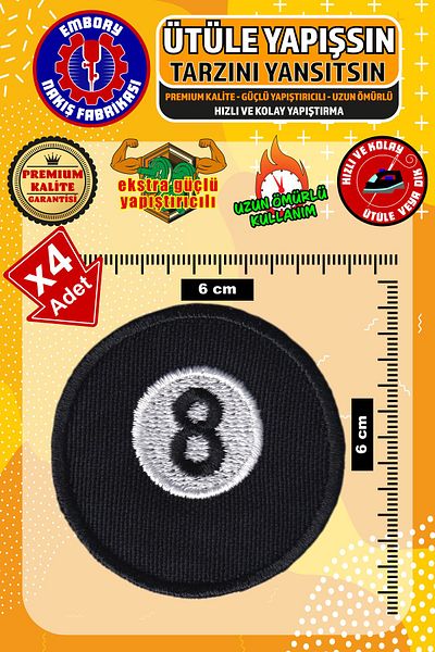 Embory Patch de armă și minge de biliard adezive (4 bucăți)