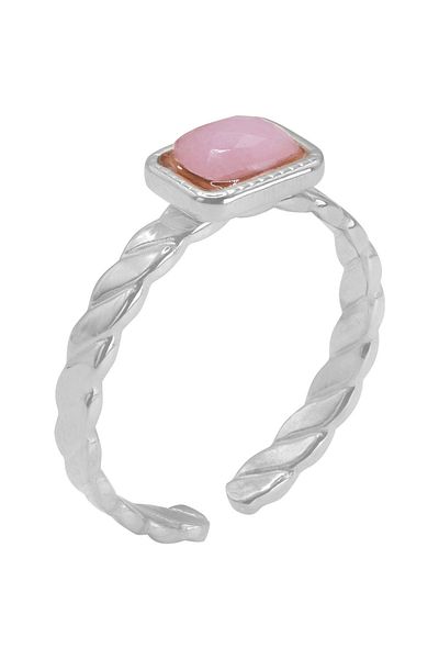 Heideman Ring mit fliederfarbenden Stein Damen Nomin silberfarben modisch