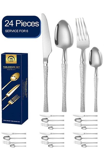 fulina 24 Piece Silverware Tableware Set Premium Stainless Steel Flatware