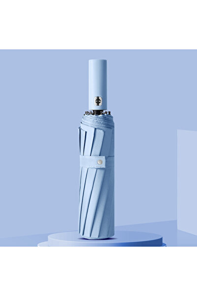 Choice IRON 24K Sky blue 24 bone automatic folding umbrella Windproof sunshade Umbrella Men's and women's L