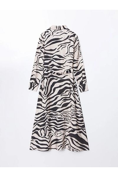 LC Waikiki Lcw Vision Mixed Zebra Print Women's Shirt Dress