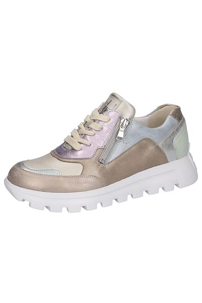 Waldläufer Damen Low Sneaker Ajala 993004 906 Goldfarben 349 Bronce Menta Leder