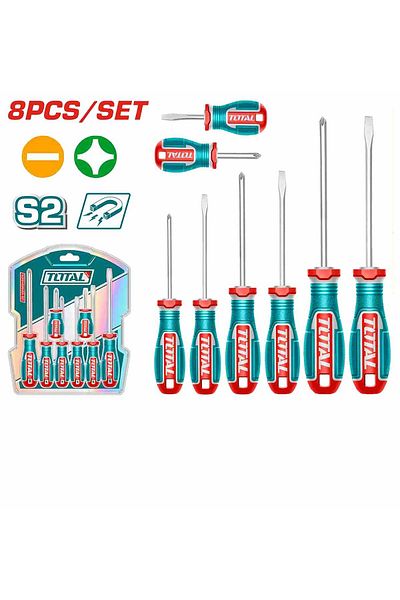 TOTAL 8 Pcs screwdriver set TKSDS0826