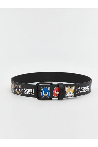 LC Waikiki Black Sonic Printed Boy's Belt