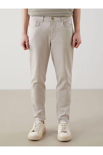 LC Waikiki Xside Beige Slim Fit Dobby Men's Trousers