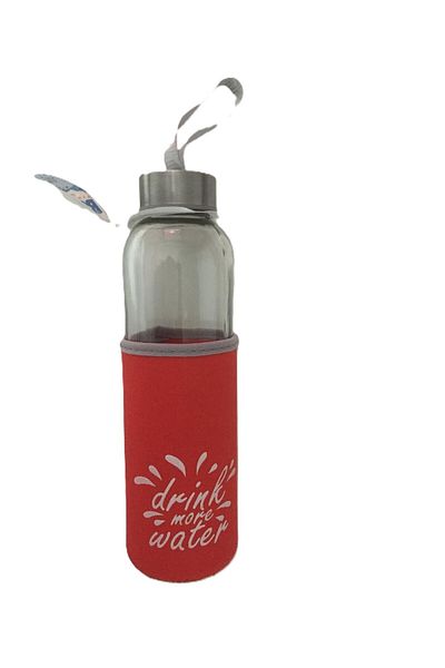 Kcrhome Beatrix Glass Flask with Case & 500 ml