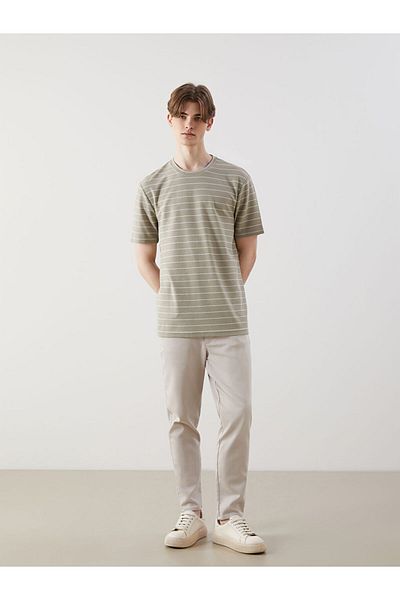 LC Waikiki Crew Neck Striped Men's T-Shirt
