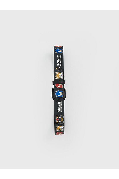 LC Waikiki Black Sonic Printed Boy's Belt