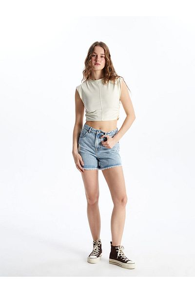 LC Waikiki Lcw Crew Neck Women's Crop Fast Fashion