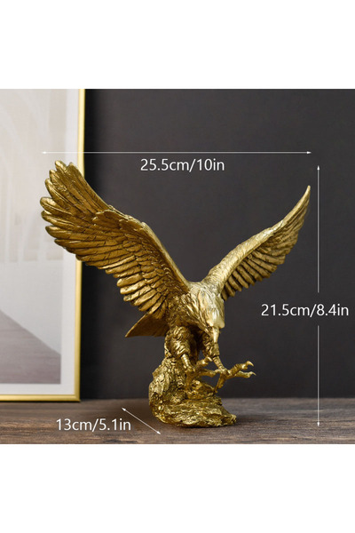 Choice مجموعة نماذج تماثيل النسر الذهبي الأمريكي المصنوعة من الراتينج لتزيين سطح المكتب والمنزل.
