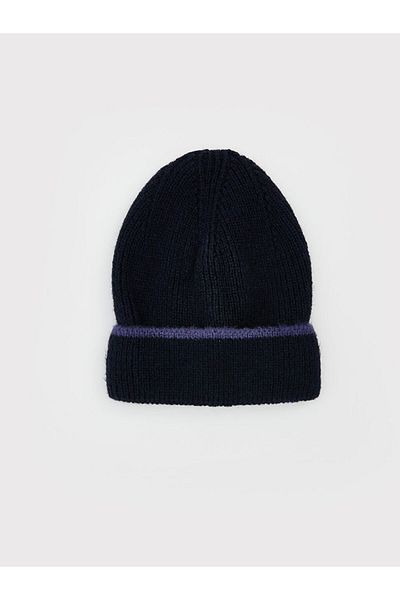 LC Waikiki Lcw Accessories Navy Blue Line Embroidered Men's Beret