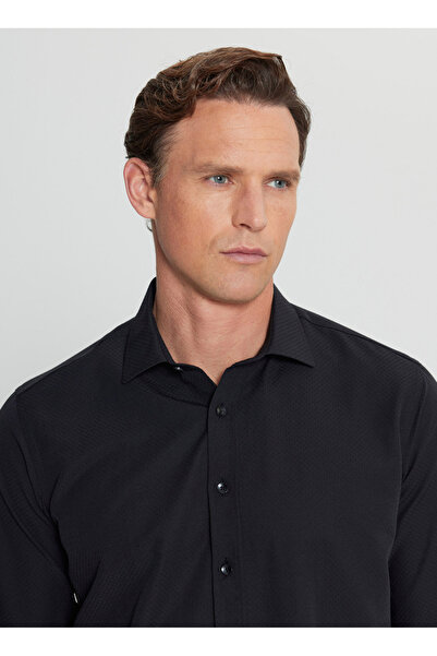 ALTINYILDIZ CLASSICS Altınyıldız Classics Regular Fit Klasik Yaka Siyah Erkek Gömlek ACE020252170_SYH