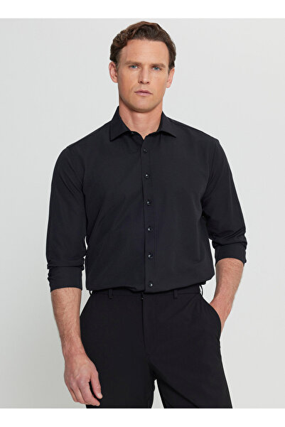 ALTINYILDIZ CLASSICS Altınyıldız Classics Regular Fit Klasik Yaka Siyah Erkek Gömlek ACE020252170_SYH